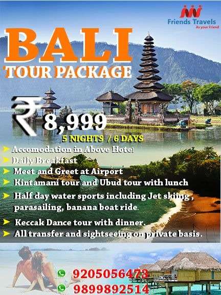 Bali tour packages for couple including flights